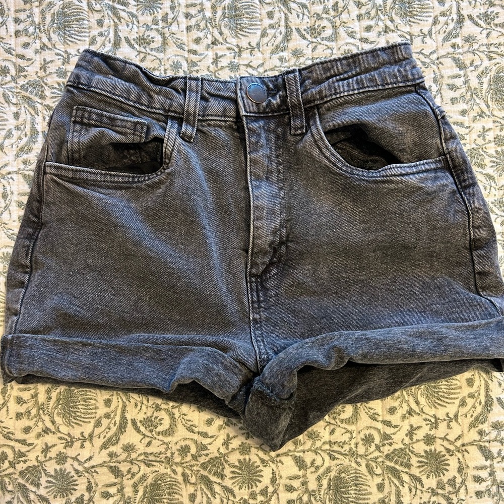 Black Jean Shorts
